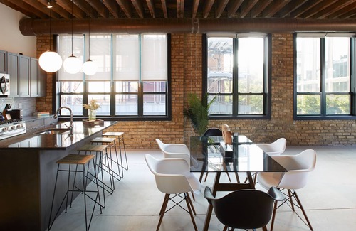 West Loop Apartment | Spectacular Corner 3BR Loft In Fulton Market | Featured In Architectural Digest
