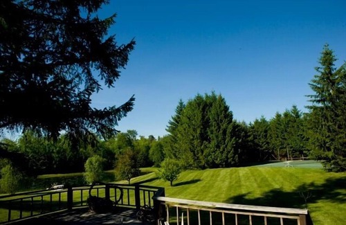 Valatie House | Sprawling, Rustic Country Estate with Spring-Fed Swim Pond & Tennis Ct