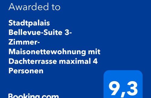 Bautzen Apartment | Stadtpalais Bellevue-Suite 3- Zimmer- Maisonettewohnung mit Dachterrasse maximal 4 Personen