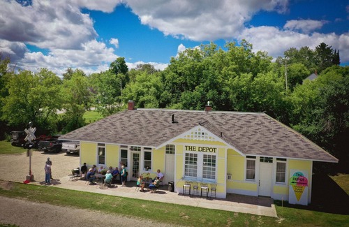 Wolverine House | Stay at this train depot built in 1906 renovated with modern amenities.