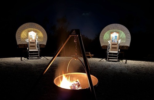 Lancaster Cabin | Stay in a unique Conestoga Wagon with room for 4