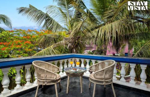 Varca Villa | StayVista at Tarika's Santorini Hideaway - Shared Pool, BBQ & Board Games
