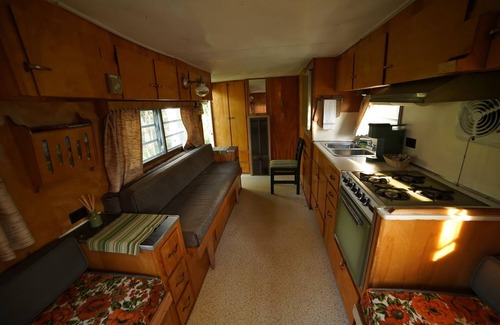 Saddlestring House | Steinbeck Camper, Rustic Mid-Century Camper