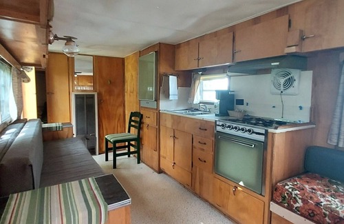 Saddlestring House | Steinbeck Camper, Rustic Mid-Century Camper