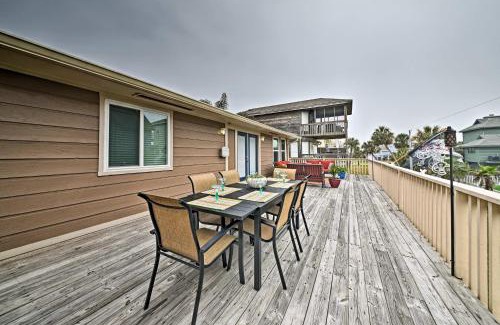 Pirates Beach House | Steps to Beach Home with Deck in Galveston!