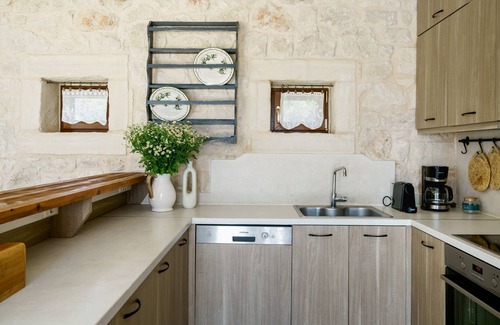 Asteri Villa | Stonebuilt Fortress with Pool & Sunset Seaviews