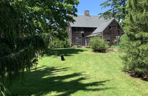 Westbrook Center House | Stroll to beach at charming, historical, rustic home w/expansive yard & pool.