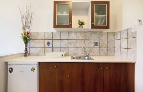 Alikanas Apartment | Studio Apartment 'Eleni's Garden Studio 2' with Pool, Private Balcony & A/C