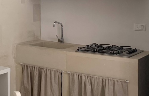 Cursi Apartment | Studio apartment large room with double bed and bunk bed sofa,