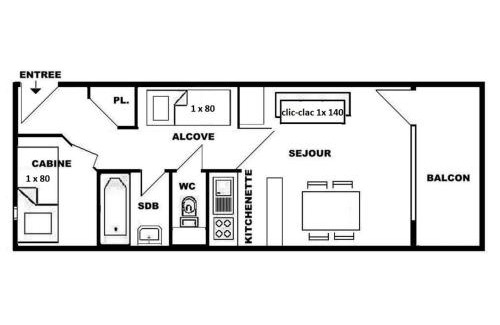 Les Saisies Apartment | Studio cabine 4 pers près des télésièges, Les Saisies - FR-1-594-136