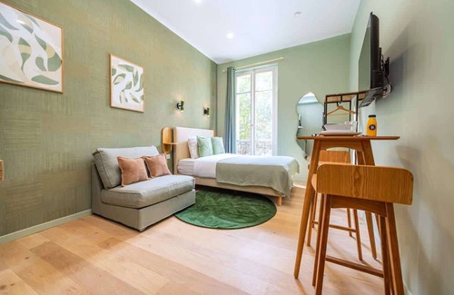 Quartier de la Plaine-de-Monceaux Apartment | Studio lumineux climatisé pour 2 personnes