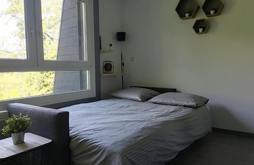 Sausheim Apartment | Studio neuf standing -balcon prox autoroutes
