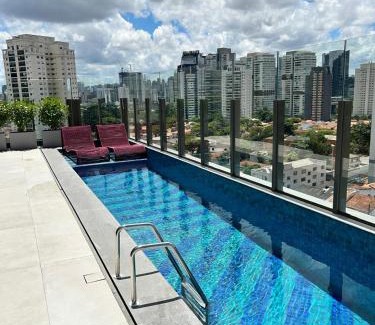 Santo Amaro Apartment | Studio novo e equipado próximo ao metrô e Consulado Americano