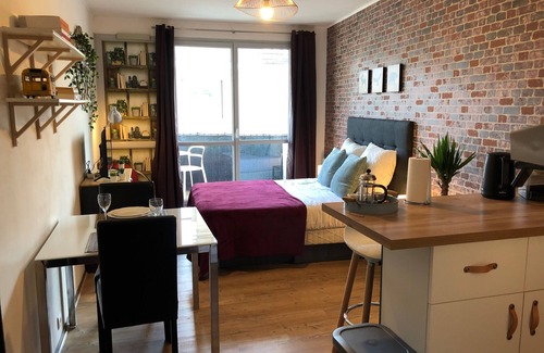 Tours Apartment | Studio with balcony & free parking