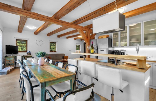 Dolni Branna House | Stunning private villa for 10 guests with WIFI, hot tub, TV, terrace, pets allowed and parking