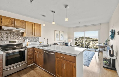 Upper Market Apartment | Stunning 2-Level Apt with Panoramic SF Views & Private Balconies
