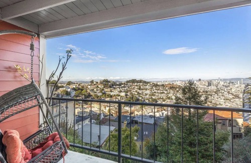 Upper Market Apartment | Stunning 2-Level Apt with Panoramic SF Views & Private Balconies
