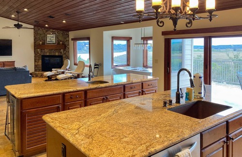 Spicewood House | Stunning lakefront home with balcony, AC, W/D, & incredible views