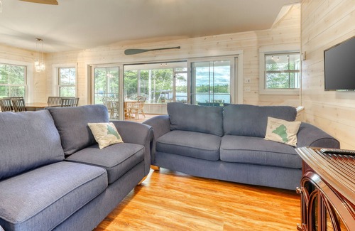 Whitefield House | Stunning lakefront, open concept home with beautiful yard & porch - dog-friendly