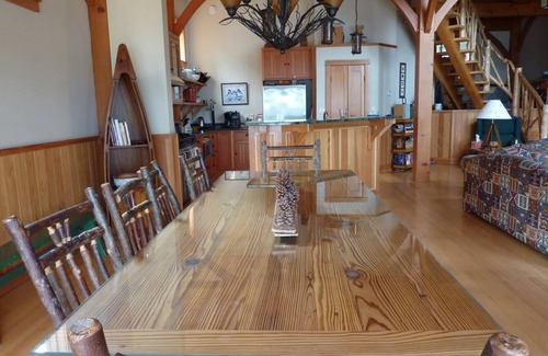 Tupper Lake House | Stunning timber frame lake house with boathouse, game room. Sleeps 10.