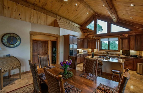 Pleasant Valley House | STUNNING views from luxury log home on 44 acres! Two masters! Over 4000 sq feet.