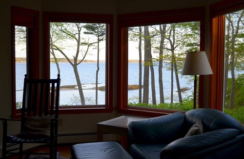 Freeport House | Stunning Views from Spacious Oceanfront Home on Freeport's Wolfe's Neck
