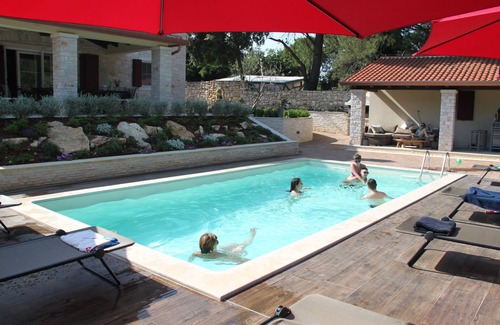 Tar-Vabriga Villa | Stunning Villa, with pool, 10+ guests, 2 km from sea, privacy and relax