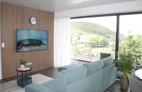 Bad Berleburg Apartment | Stylische Wohnung, toller Ausblick Selbst-Check-in