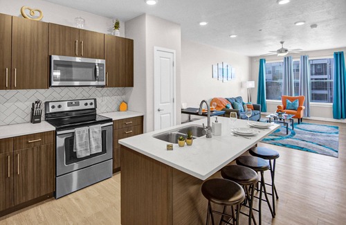 Draper Apartment | Stylish Apartment - Hottub/Parking/Gym/FastWifi/PetFriendly/Coffee Provided