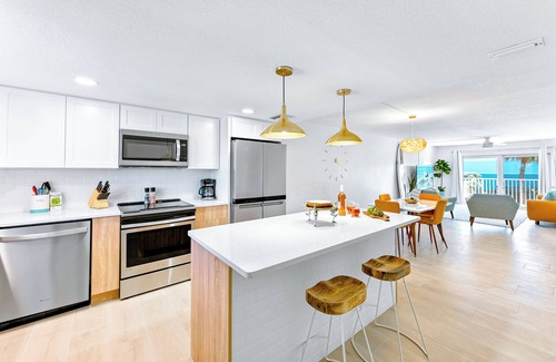 Avon By The Sea Condo | Stylish Beachfront Condo – Balcony, Heated Pool & Steps to Pier