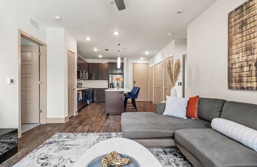 Frisco Square Apartment | Stylish Frisco 2BR 2BA - WiFi, Gym, Pool - Vacation and Corporate Ready