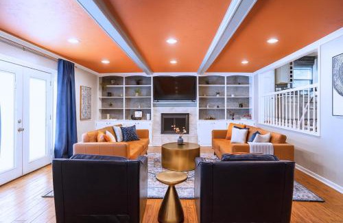 Indianapolis House | Stylish Oasis with Heated Saltwater Pool, Games, Fire Pits, Sleeps 12