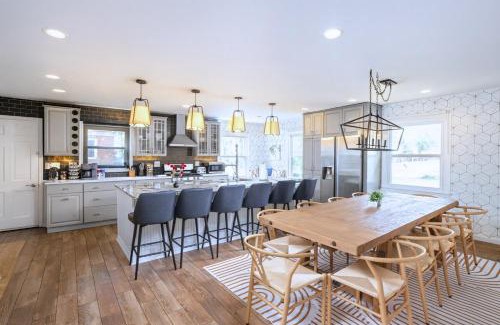 Indianapolis House | Stylish Oasis with Heated Saltwater Pool, Games, Fire Pits, Sleeps 12