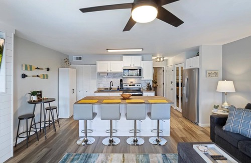 Village of Four Seasons Condo | Stylish 1BR/1BA - Fireplace - Heated Patio - Hot Tub - King Bed