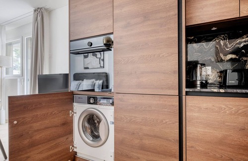 Wiedikon Apartment | Stylish Wiedikon Studio w/Storage Room & W/D, nr Market, by Blueground