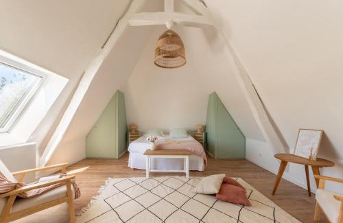 Triqueville Villa | Sublime Longère Le Garden, 10 voyageurs, 2 terrasses, terrain de Basket