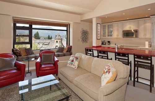 Whistler Village Apartment | Suite with views of Whistler Village + Fireplace
