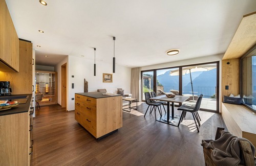 Moso in Passiria Apartment | "Sunnseitn Lodge Apt Exclusive Panorama" with heated whirlpool, infrared sauna and large terrace.