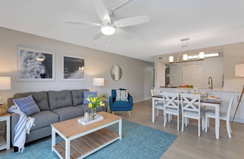 Port Canaveral Condo | Sunny Shores Retreat: Pool, Balcony & Steps to the Ocean!