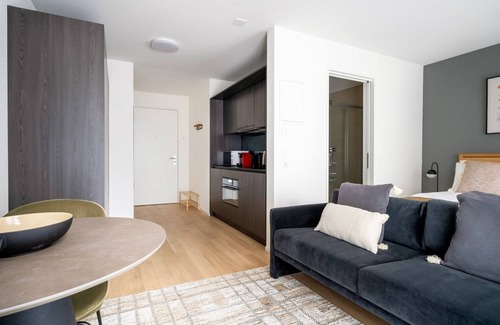 Sihlfeld Apartment | Sunny Wiedikon 1.5 Room w/Storage & W/D, 1 min to Market, by Blueground