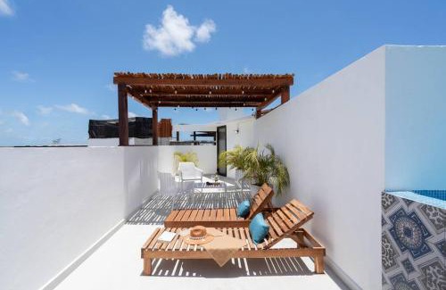 Tulum Apartment | SunsetviewPH+PrivPool+Near Beach&Town+Rooftop+50mb