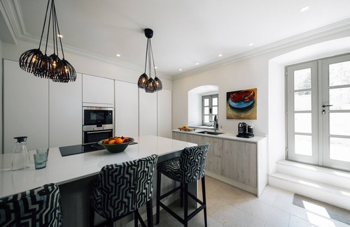 Kotor Villa | Super chic Venetian Palazzo, swimming pool , water front ponta on sea
