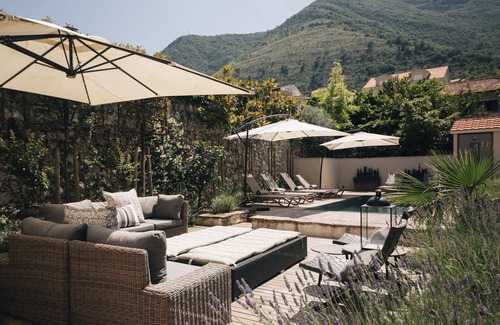Kotor Villa | Super chic Venetian Palazzo, swimming pool , water front ponta on sea