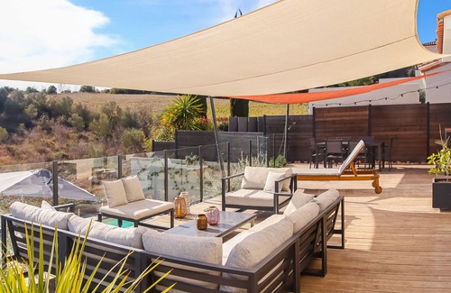 Combaillaux Villa | Superb family villa in a quiet location, secure swimming pool, terrace with panoramic view