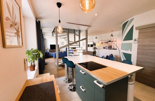 Lons-le-Saunier Apartment | Superbe Loft 160 m2, Pièce de vie 80 m2 Avec 3 Chambres et 2 Salles de Bain