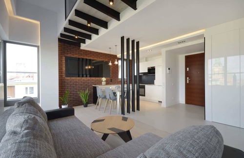 Gdansk City Center Apartment | Szafarnia 11F | Storey Apartments | Balcony