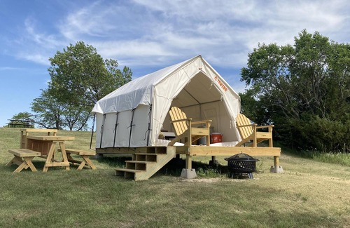 Loup City RV Rental | Tentrr State Park Site - Nebraska Sherman SRA – East Ridge Lakeview J – Single
