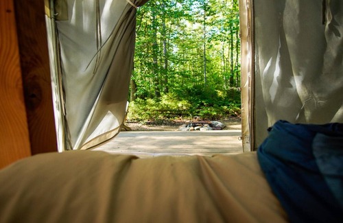 Weld RV Rental | Tentrr State Park Site - Maine Mount Blue State Park - Wooded Site - Single Camp
