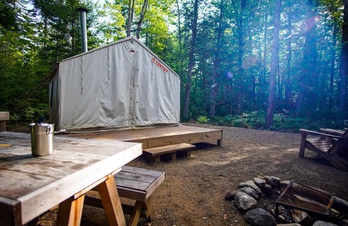 Weld RV Rental | Tentrr State Park Site - Maine Mount Blue State Park - Wooded Site - Single Camp