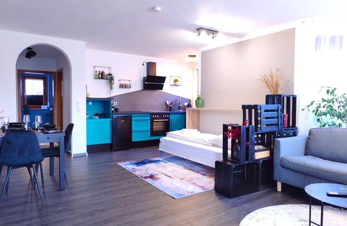 Steinenbronn Apartment | Terminal Design Apartments - Terrasse & Waiputv